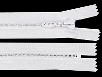 Plastic Zipper No 4 length 25 cm with Rhinestones