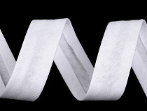 Ruban de biais en coton, largeur pliée 20 mm, élastique