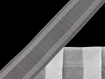 Tête de rideau universelle, drapée et plissée, largeur 80 mm