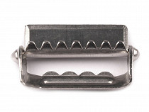 Glissière/Ajusteur de bretelles réglables, avec dents, largeur 20 ; 24 ; 30 ; 36 mm