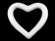 Cœur en polystyrène, 10,5 x 11,5 cm