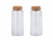 Flacons/Mini bocaux en verre avec bouchons de liège, 47 x 100 mm