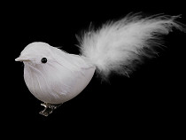 Decorațiune pasăre albă cu clips