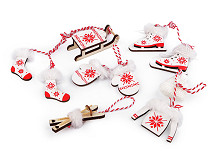 Christmas Decoration - Sleigh, Ski, Skates, Gloves, Hat, Jacket, Socks