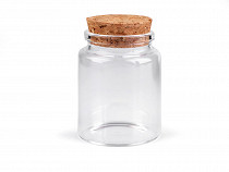 Flacons/Mini bocaux en verre avec bouchons de liège, 46 x 65 mm
