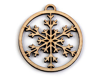 Wooden Cut Out - Snowflake, Tree Ø45 mm