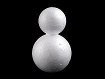 Bonhomme de neige en polystyrène, 4,5 x 7,5 cm