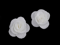 Kwiatek tekstylny róża Ø30 mm