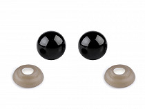 Black Solid Plastic Safety Eyes with Shanks Ø10 mm