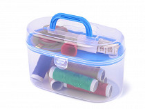 Kit da cucito, all’interno di una confezione in plastica, dimensioni: piccole