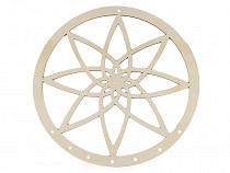 Dřevěný kruh na lapač snů mandala Ø25 cm