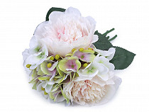 Bouquet de fleurs artificielles - pivoine, hortensia