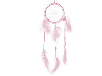 Dreamcatcher with Pom Poms and Feathers