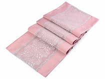 Satin Table Runner with Lace 33x145 cm