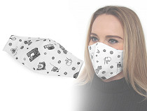 Masque de protection en coton avec élastique - 2 couches