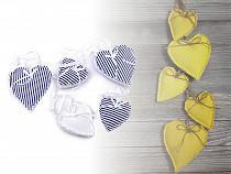 Handmade Decorative Fabric Hearts on a String 