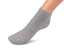 Dámske bavlnené ponožky členkové s kamienkami