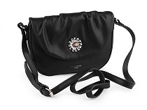 Crossbody handbag with metal flower 23x16 cm