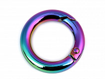 Moschettone circolare, arcobaleno, Ø 18 mm