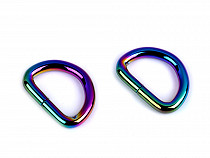 Halbring / D-Ring Breite 15 mm für Lederware Regenbogen