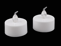 Battery Operated Flameless Tea Lights, LED Electric Candles Ø36 mm