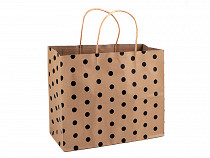 Natural paper bag with polka dots