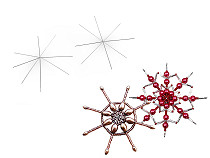 Étoile de Noël/Flocon de neige métallique pour création DIY avec perles, Ø 9 cm