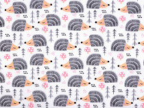 Cotton Flannel Fabric, Hedgehogs