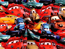 Cotton License Knit Fabric Cars