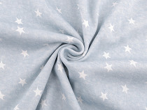 Tessuto in cotone a maglia, motivo: stelle