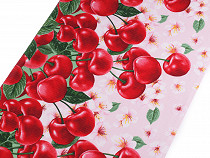 Cotton Waffle Pique Fabric Cherries