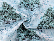 Tkanina dekoracyjna Loneta drzewko świąteczne