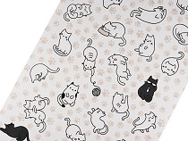 Cotton Waffle Pique Fabric Cats