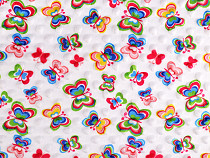 Minky Plush Fabric with 3D Polka Dots Butterfly