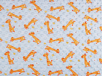 Minky Plush Dimple Dot Soft Blanket Fabric, Giraffe