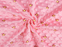 Minky Plush Dimple Dot Soft Blanket Fabric, Crown