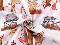 Cotton fabric / canvas, forest animals