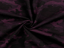 Sweatstoff ungekämmt lila Camouflage