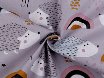 Cotton fabric / cloth, hedgehog