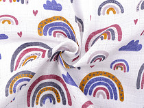 Cotton cloth / muslin fabric, rainbow