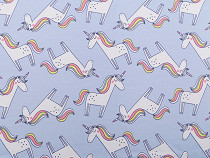Maglia di cotone, con stampa digitale, motivo: unicorno 