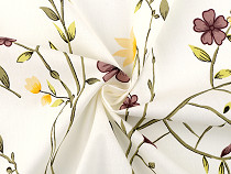 Cotton fabric / canvas, flowers