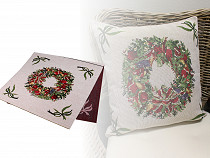 Ready to Sew! PreCut Pillow Kit 50x50 cm Christmas Wreath