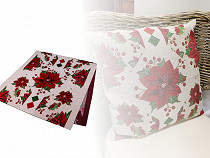 Ready to Sew! PreCut Pillow Kit 50x50 cm Christmas Poinsettia
