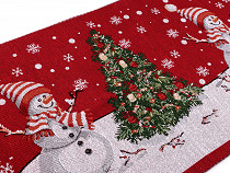 Gobelín vianočný - metráž snehuliak, stromček