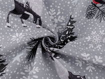 Tkanina dekoracyjna Loneta motyw zimowy 