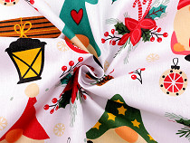 Tissu de Noël en coton, Gnomes