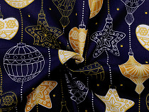 Christmas Cotton Fabric / Canvas - Ornaments