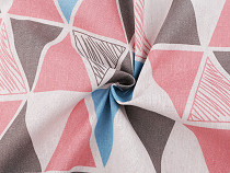 Cotton fabric / linen imitation coarser, triangles