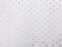 Organza with polka dots AB rainbow effect